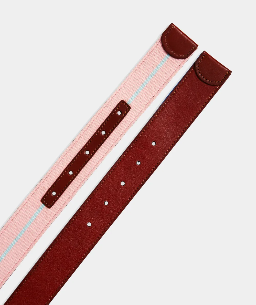 Leather & Webbing Reversible Belt