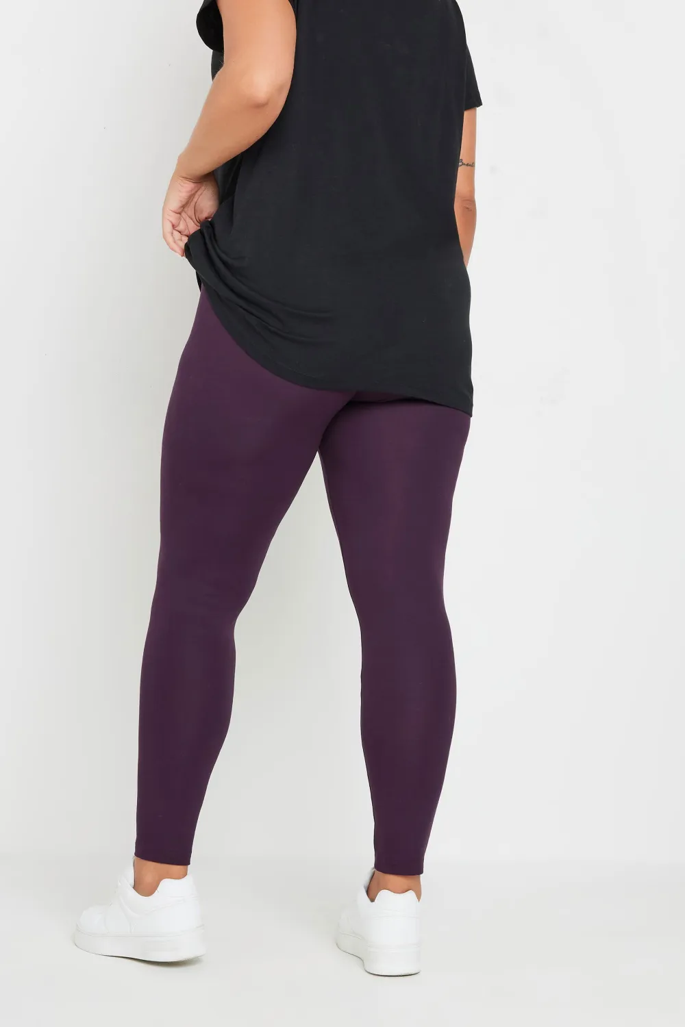 YOURS 2 PACK Curve Charcoal Grey & Black Soft Touch Stretch Leggings