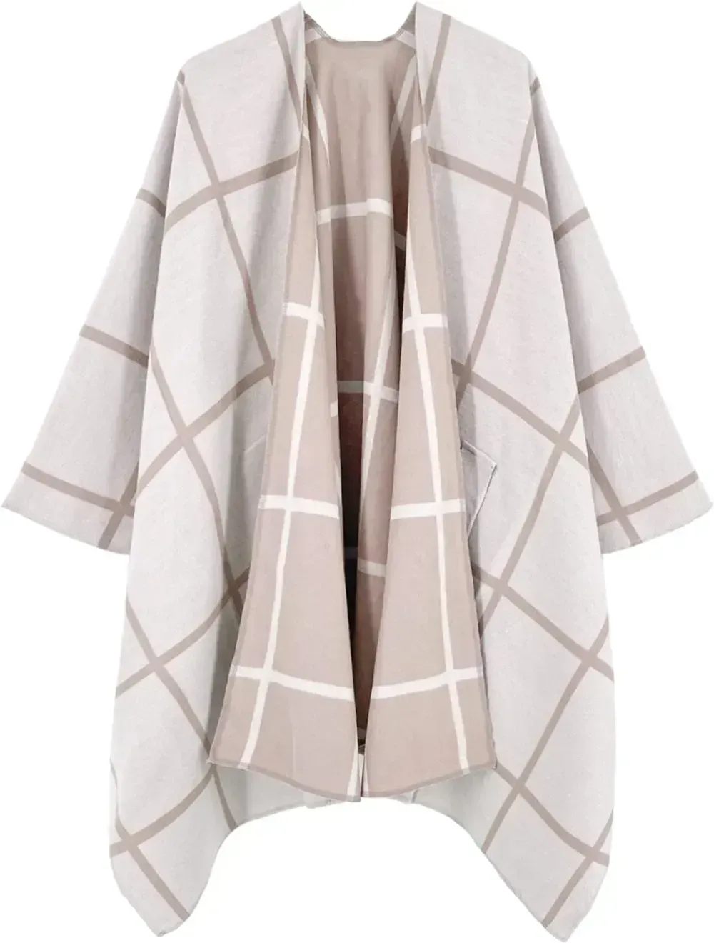 Women's Shawl Wrap Poncho Ruana Cape Open Front Cardigan Shawls for Fall Winter