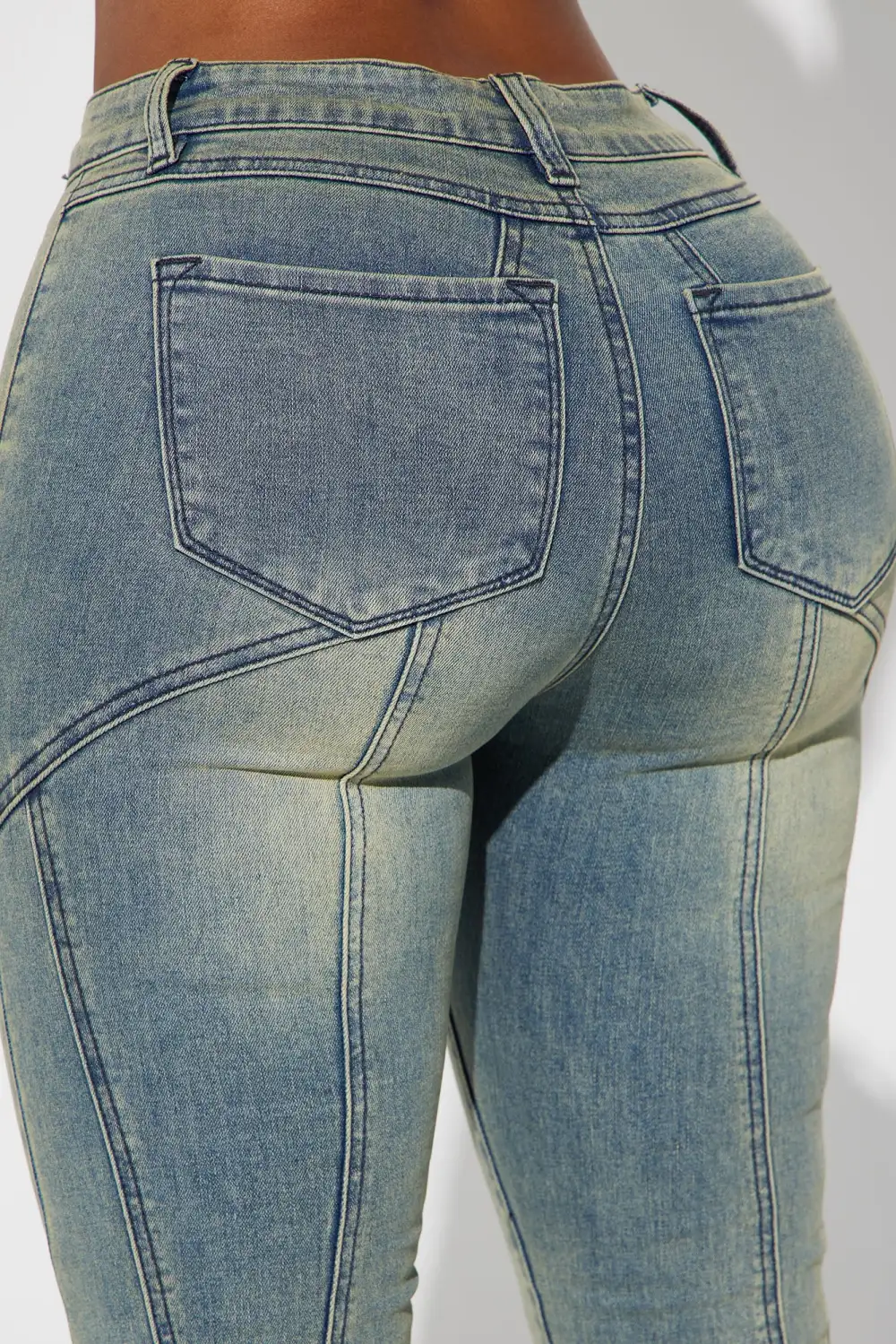Moto Mayhem Mid Rise Stretch Skinny Jeans - Medium Wash