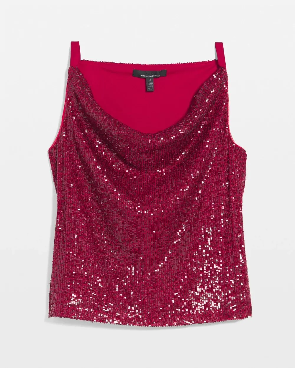 Petite Cowl Neck Sequin Cami