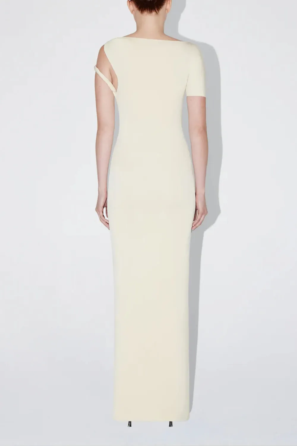 Sueded Stretch Twist Maxi Dress | Stone