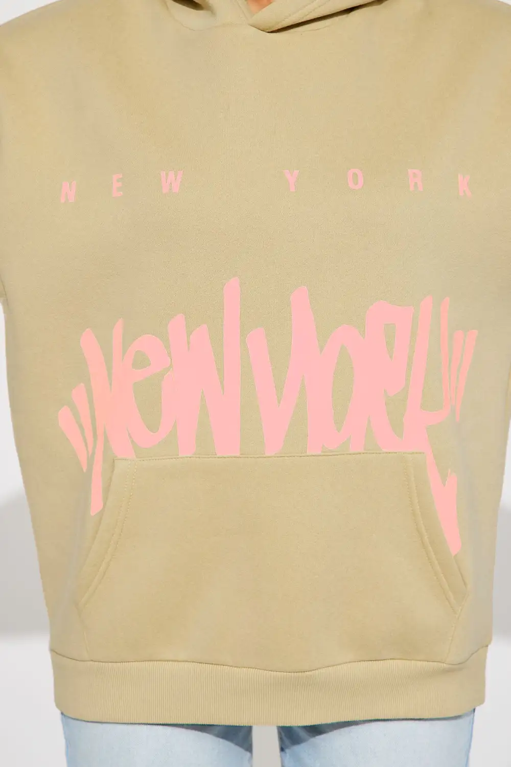 It's A New York Vibe Graphic Hoodie - Sand