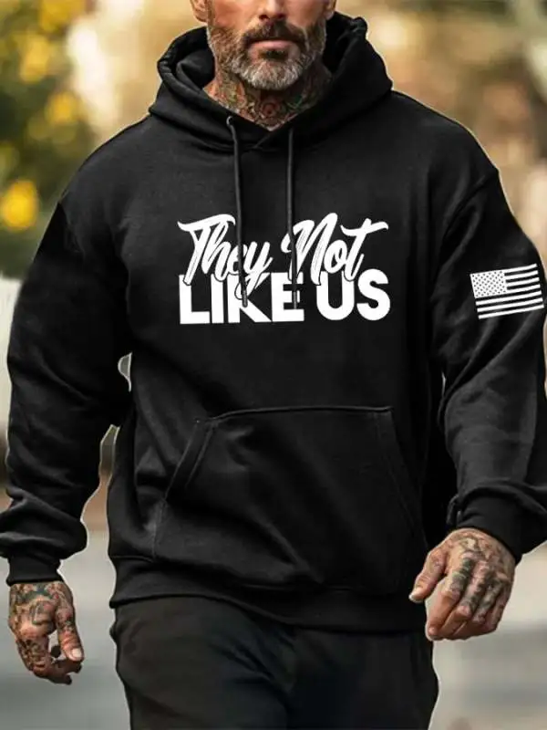 Men's They Not Like Us Casual Hoodie上报