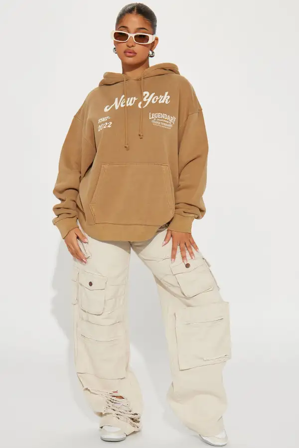 New York Baby Graphic Hoodie - Taupe