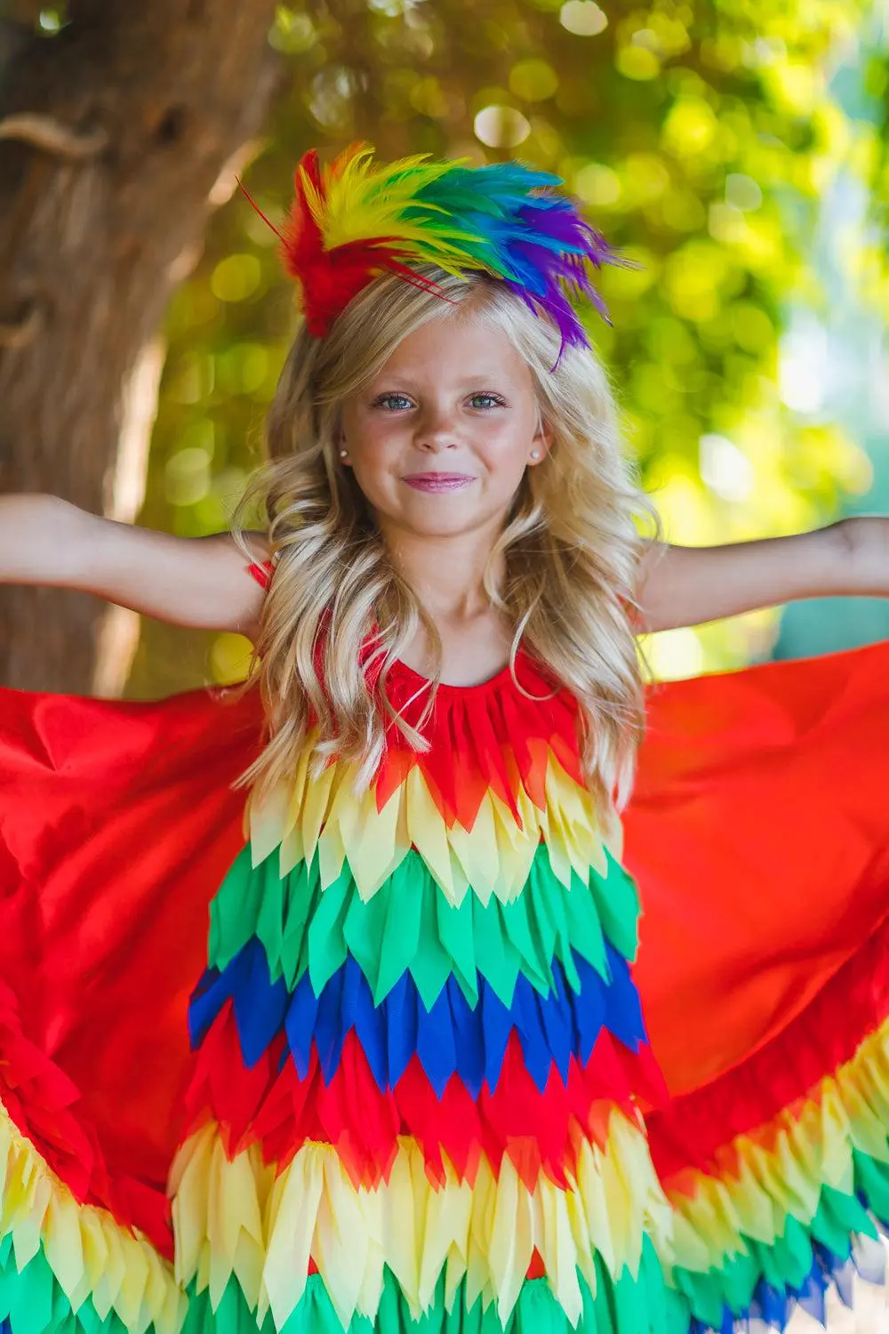 Rainbow Parrot Costume - 3 Piece Set