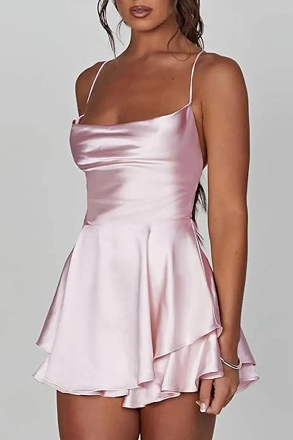 Backless Satin Dress