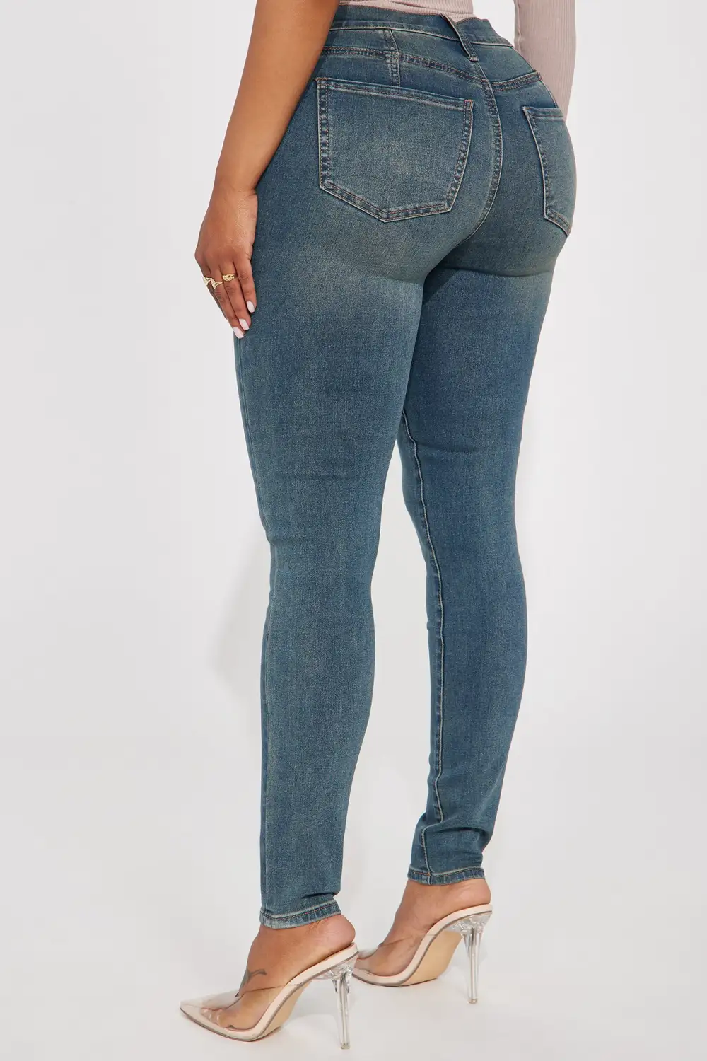 Unfounded Tinted Stretch Skinny Jeans - Medium Wash
