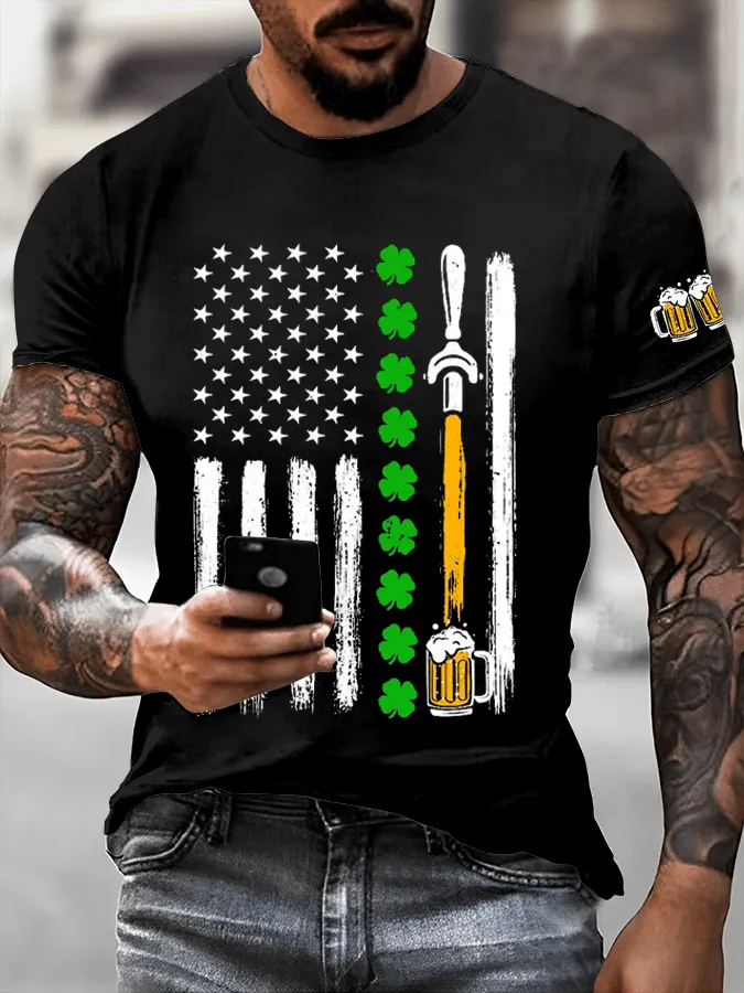 Men's St. Patrick's Day Music And Beer Festival Print T-Shirt