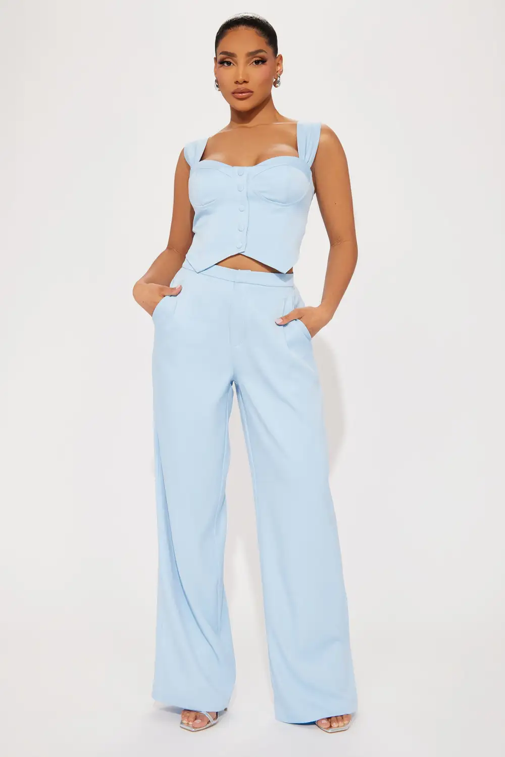 Peyton Pant Set - Light Blue