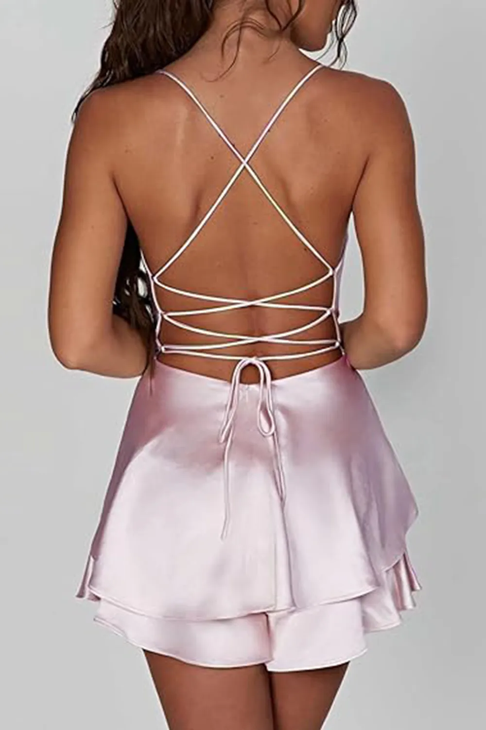 Backless Satin Dress