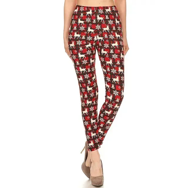 Santa Claus Leggings Jogger Pants Women's Christmas Christmas Christmas Eve Adults' Christmas New Year Eve Polyester Lycra Spandex Pants
