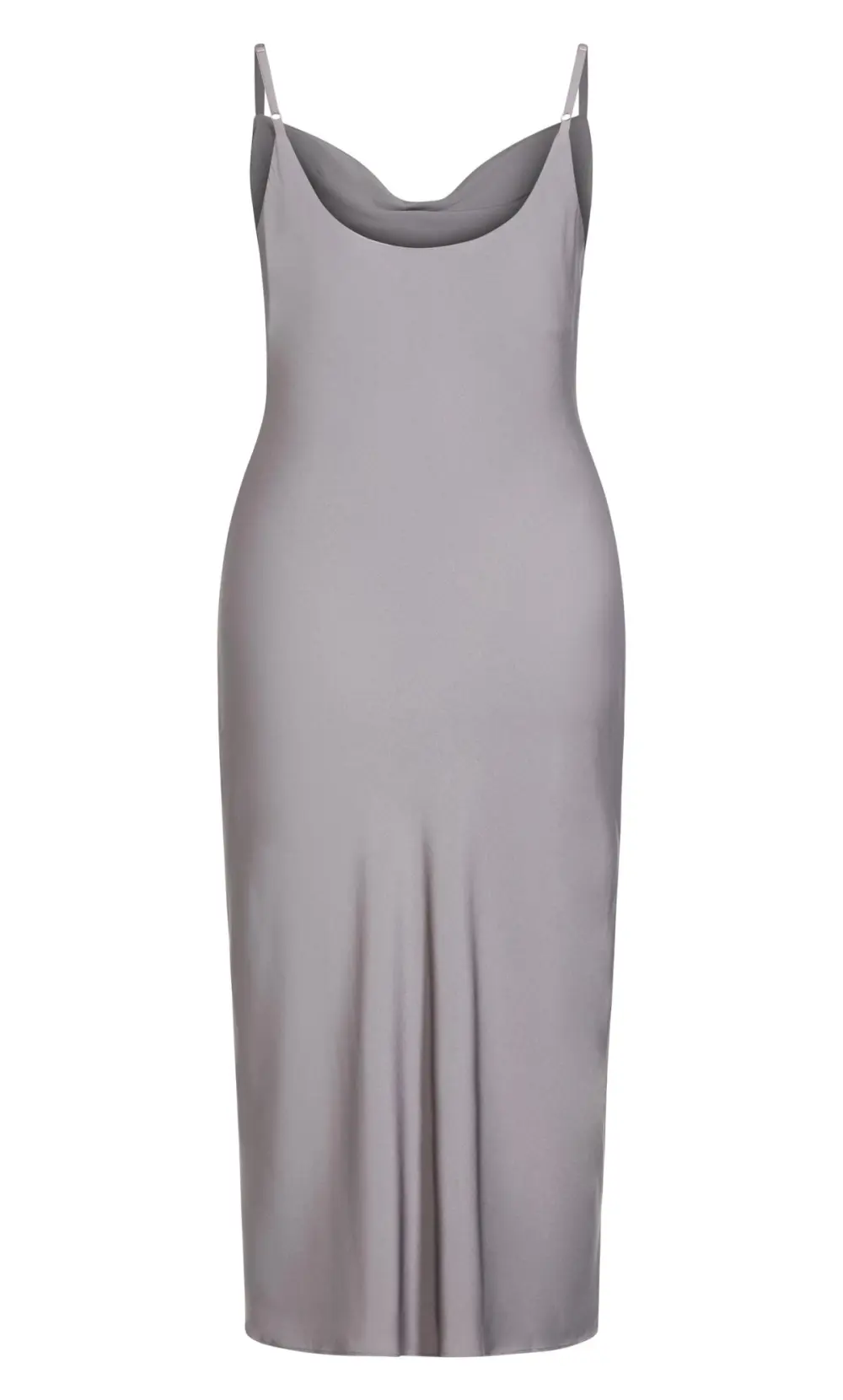 Evans Grey Satin Slip Dress