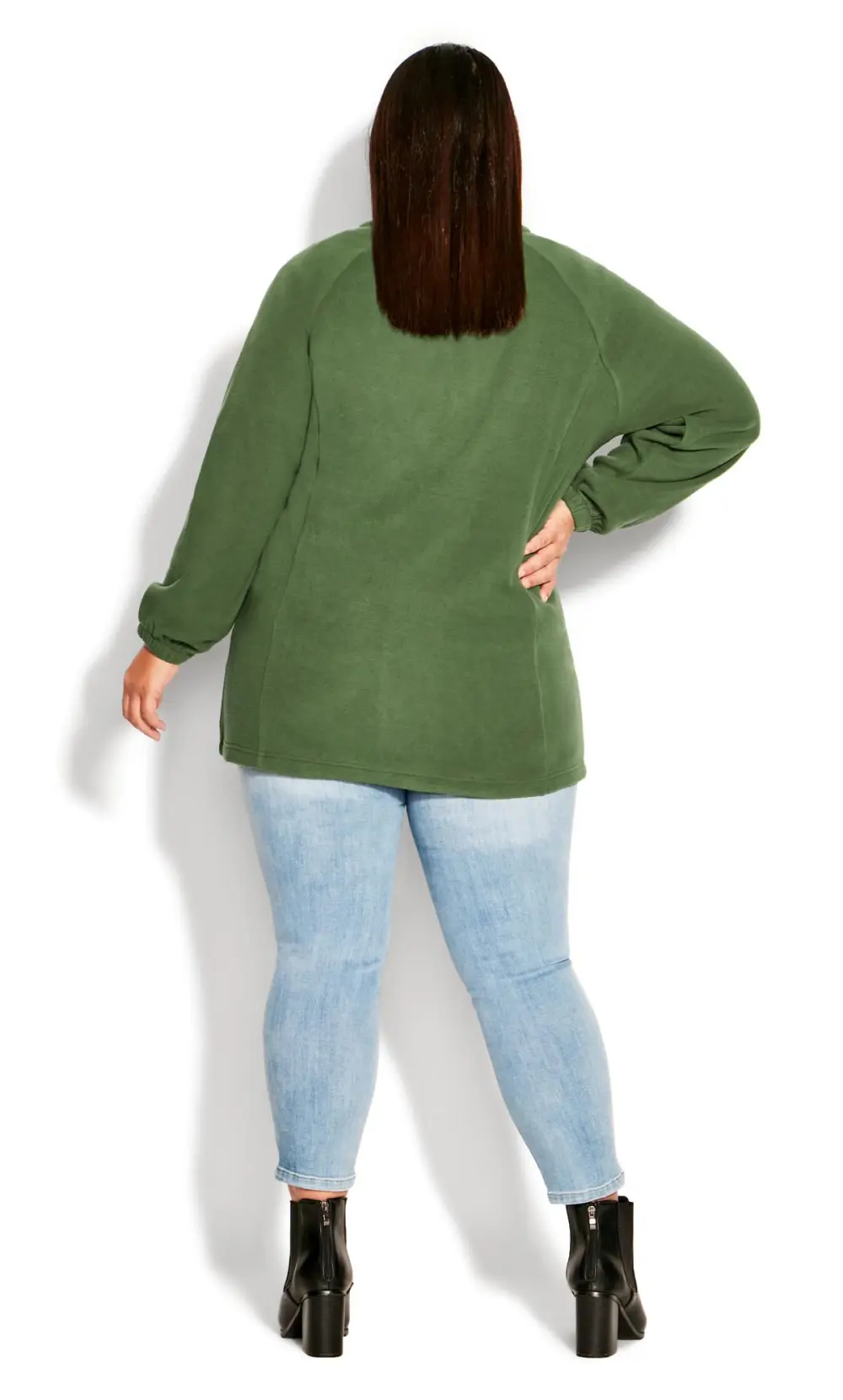 Evans Green Polar Fleece Zip Jacket