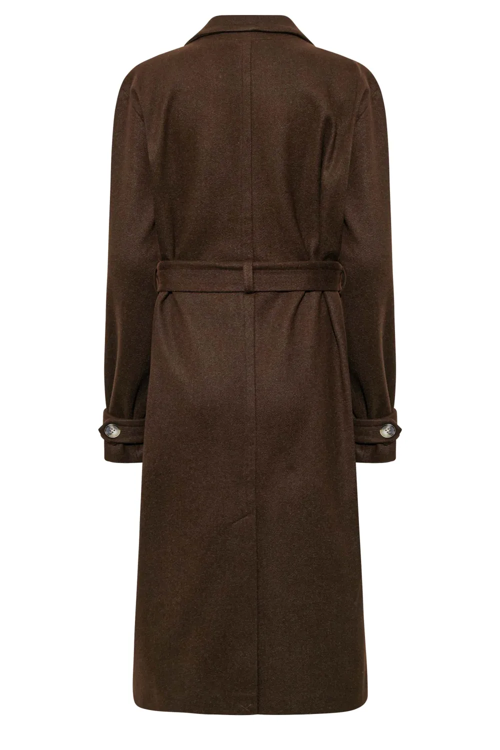 LTS Tall Chocolate Brown Formal Trench Coat