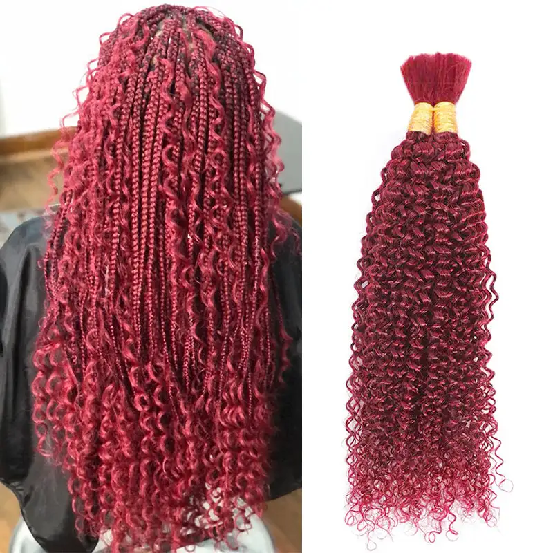Flash Sale | Curly Wave Braid Hair Bulk 100% Human Hair Extensions Bulk for Braiding 100g