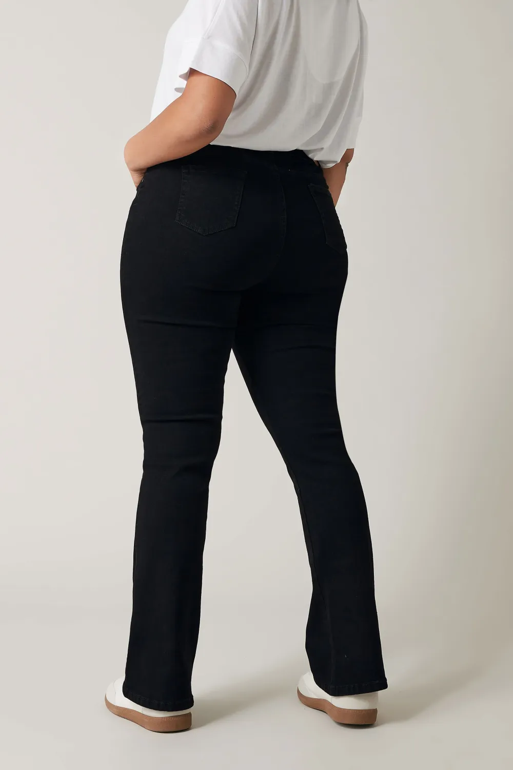 EVANS Curve Mid Blue Denim Bootcut Jeans