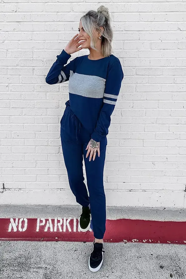 Women 2 Piece Long Sleeve Tracksuit with Long Pants
