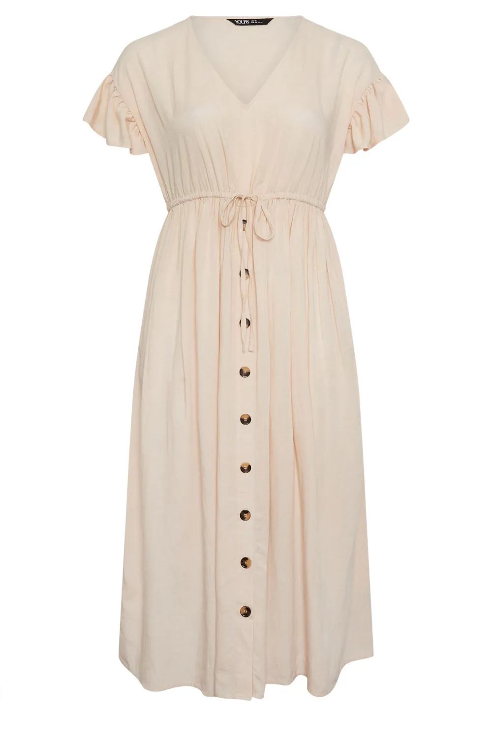 YOURS Curve Stone Brown Boho Maxi Dress