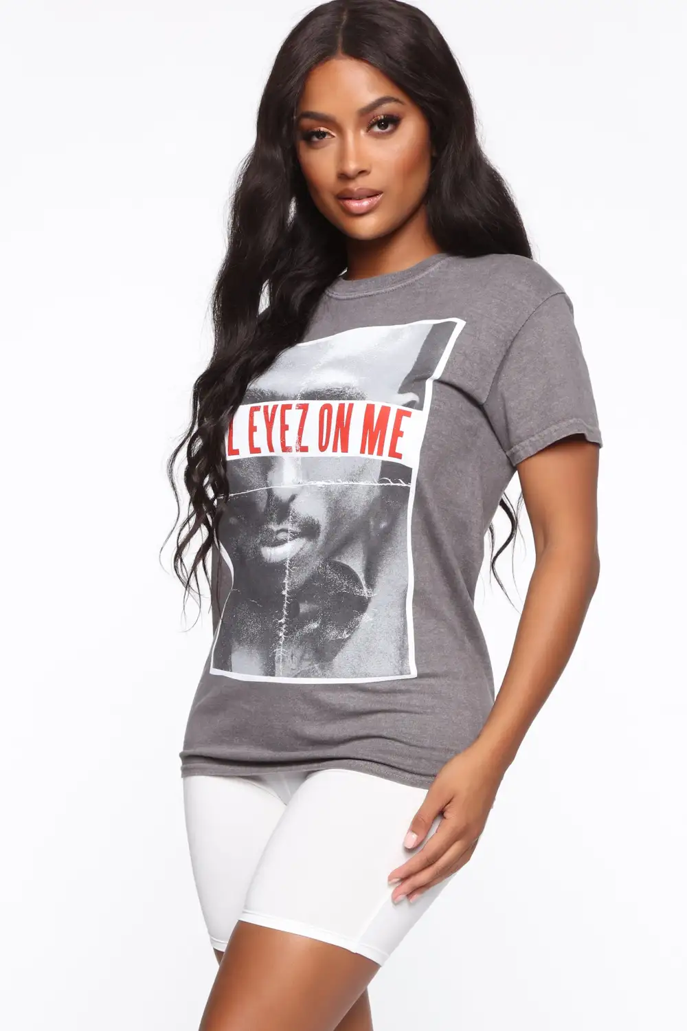 All Eyes On Me Top - Charcoal