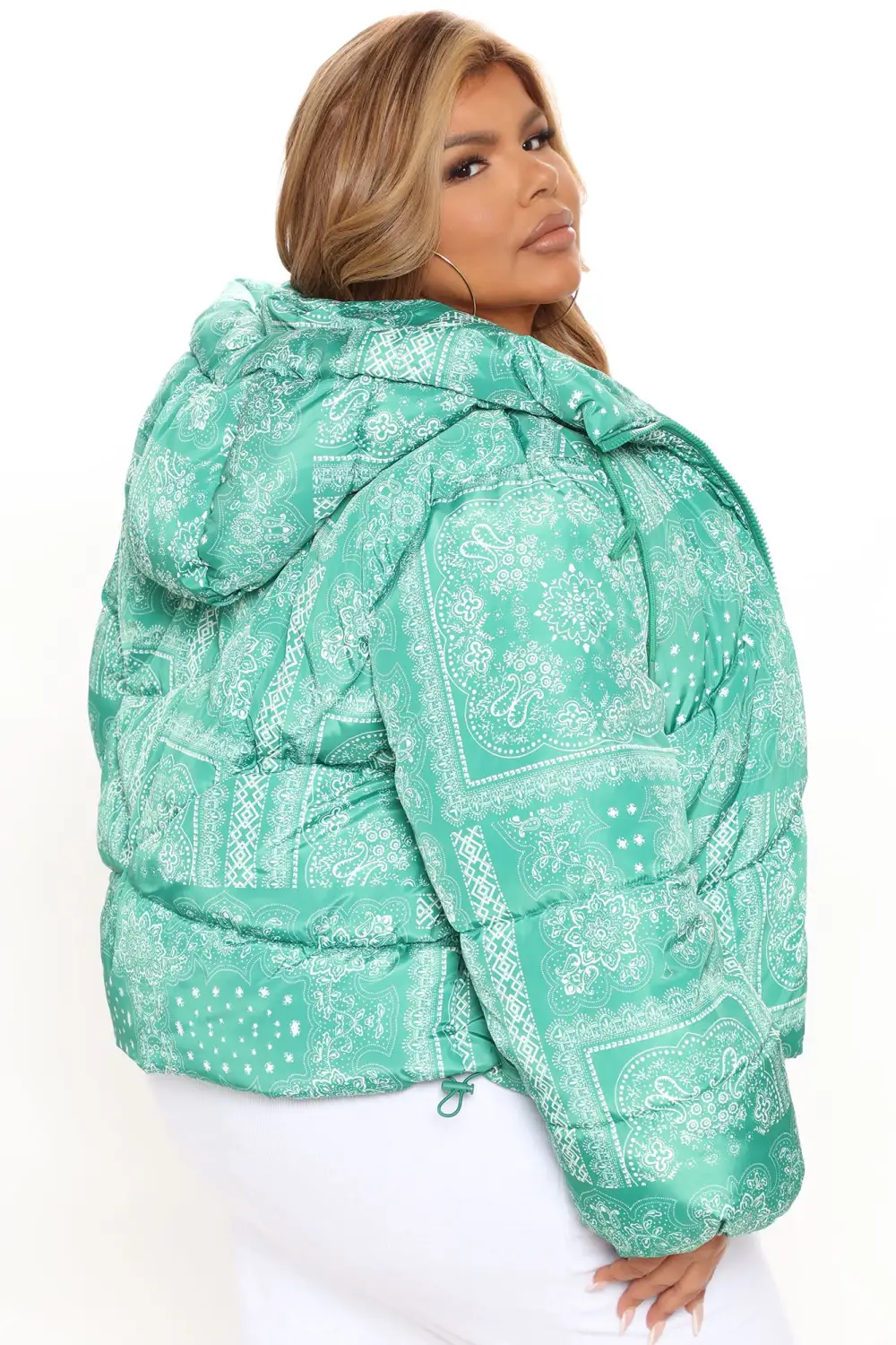 Paisley Little Thing Puffer Jacket - Kelly Green