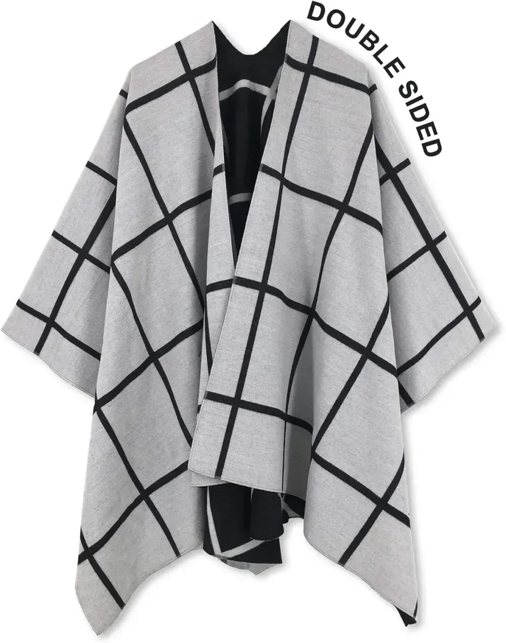 Women's Shawl Wrap Poncho Ruana Cape Open Front Cardigan Shawls for Fall Winter
