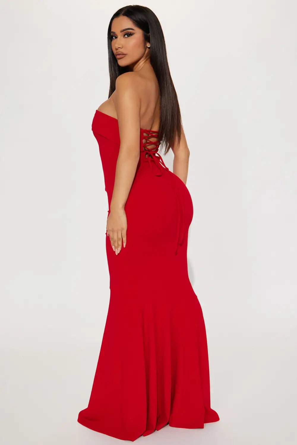 Kelly Mermaid Maxi Dress - Red