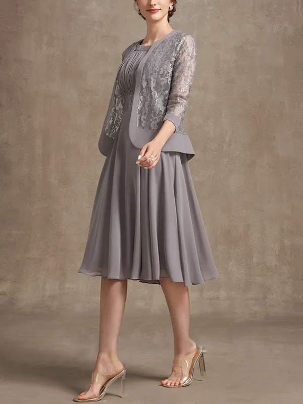 Round Neck Sleeveless Dress Top Set