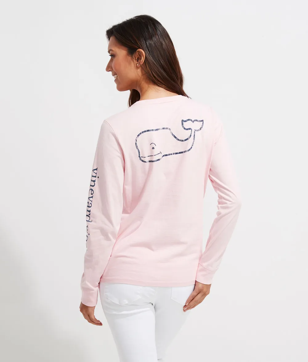 Long-Sleeve Vintage Whale Pocket Tee