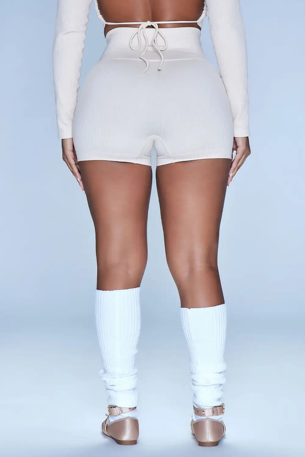 Coordination Seamless Ribbed Active Short - Brazilian Sand
