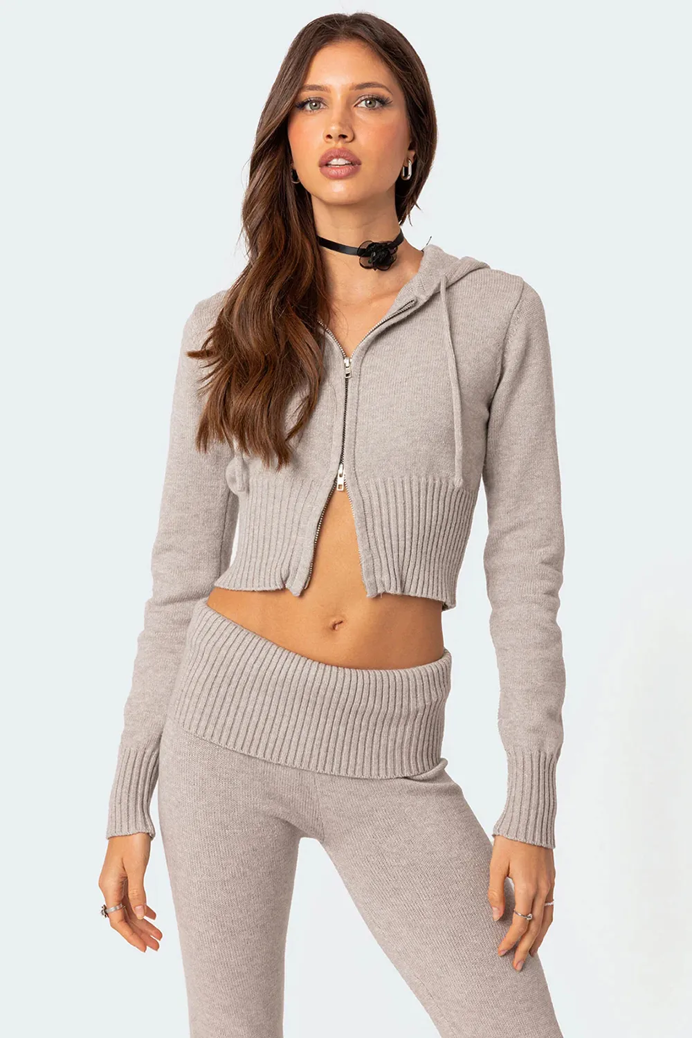 Desiree Knitted Hooded Cardigan