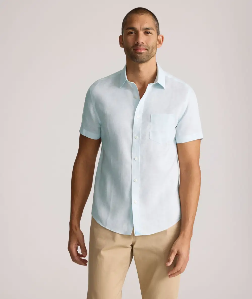 Wrinkle-Resistant Linen Short-Sleeve Cameron Shirt