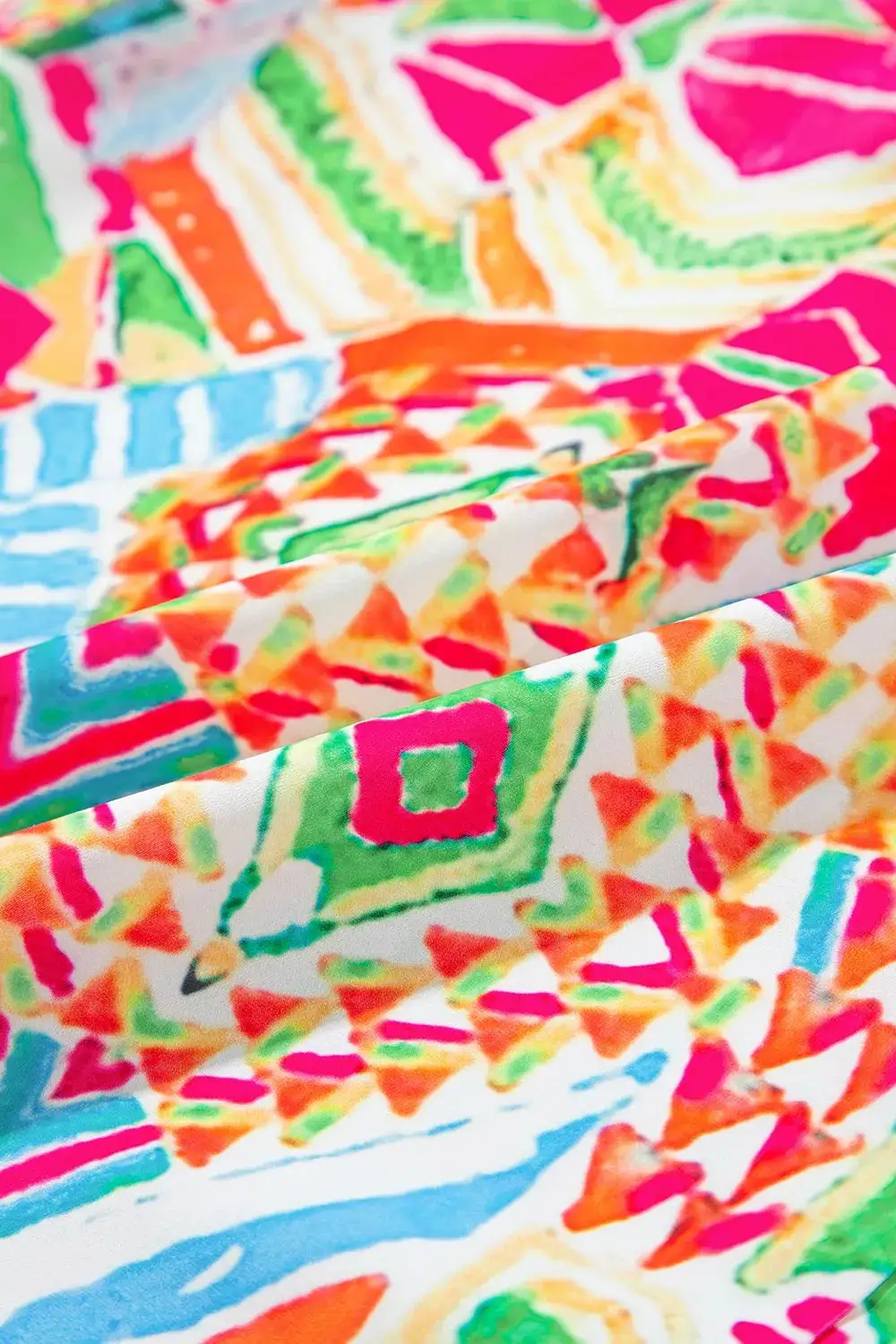 Button Front Printed Dress