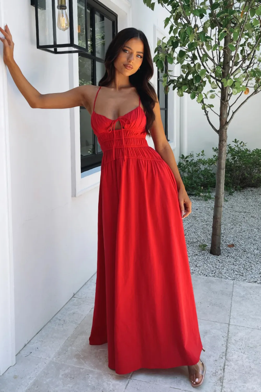 Late Morning Maxi Dress Red