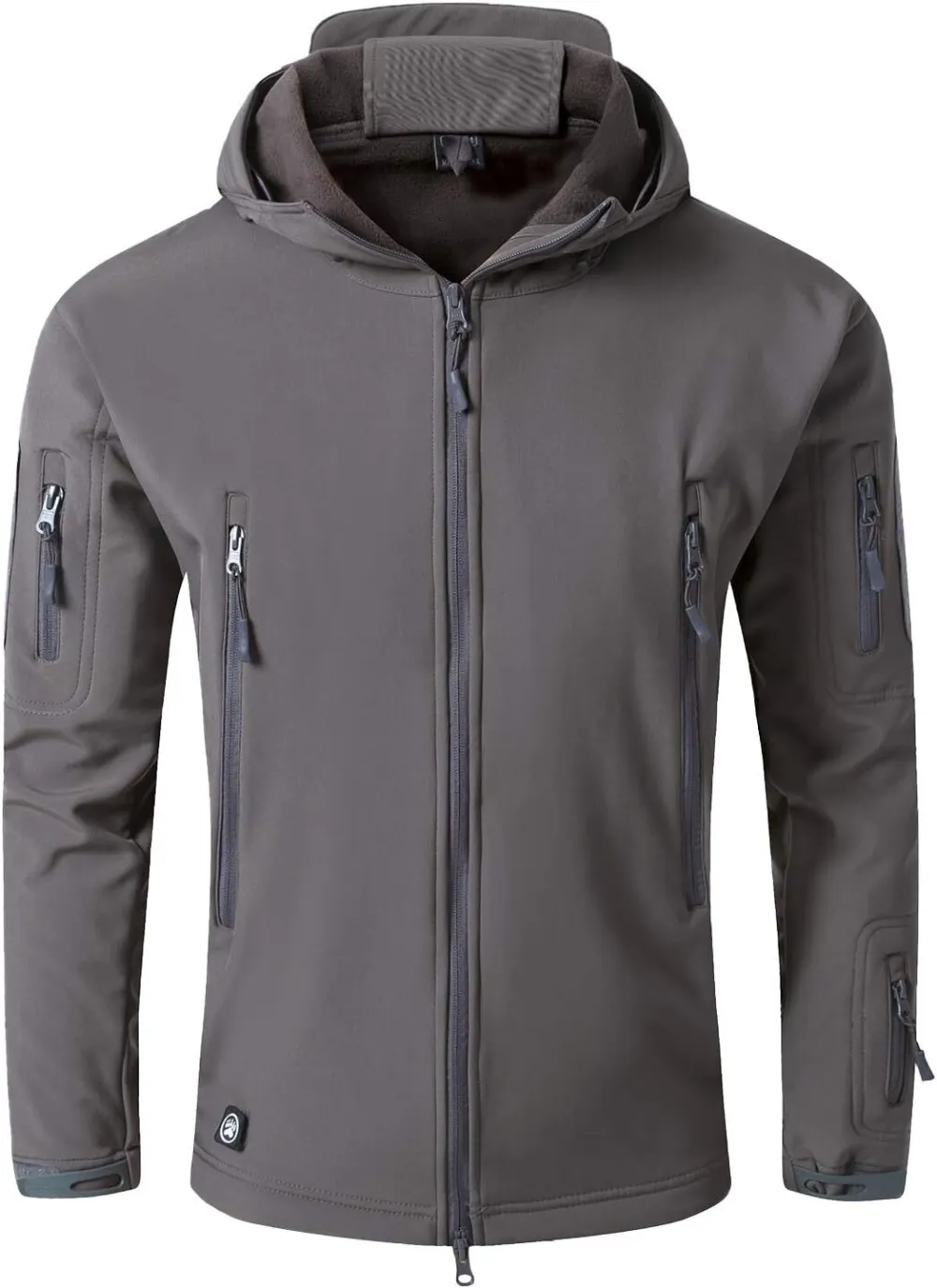 Men's Military Tactical Jackets Softshell Winter Warm Fleece Hooded Coat Outdoor Hiking Hunting Jacket