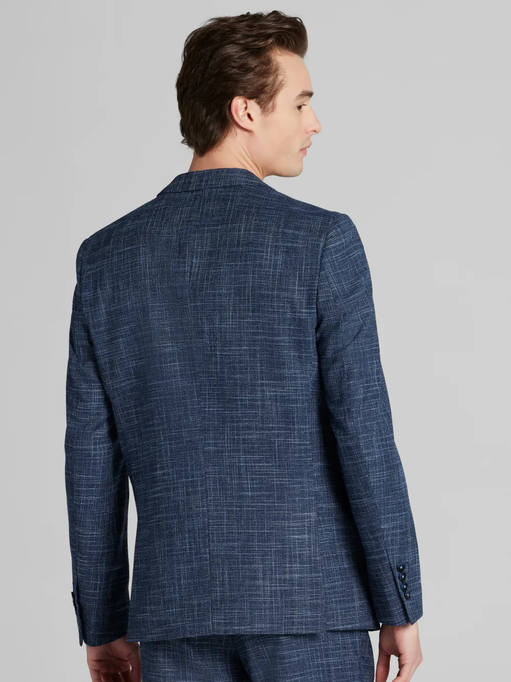 Paisley &Amp; Gray Slim Fit Textured Crosshatch Suit Jacket