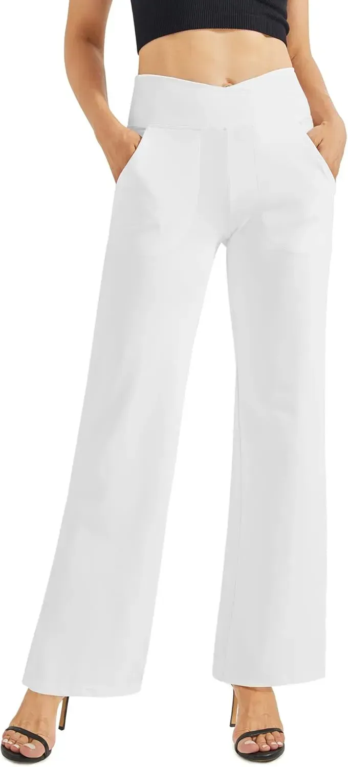 G4Free Wide Leg Pants for Women Loose Yoga Pants with Pockets Petite/Regular/Tall Stretch Casual Lounge Pants