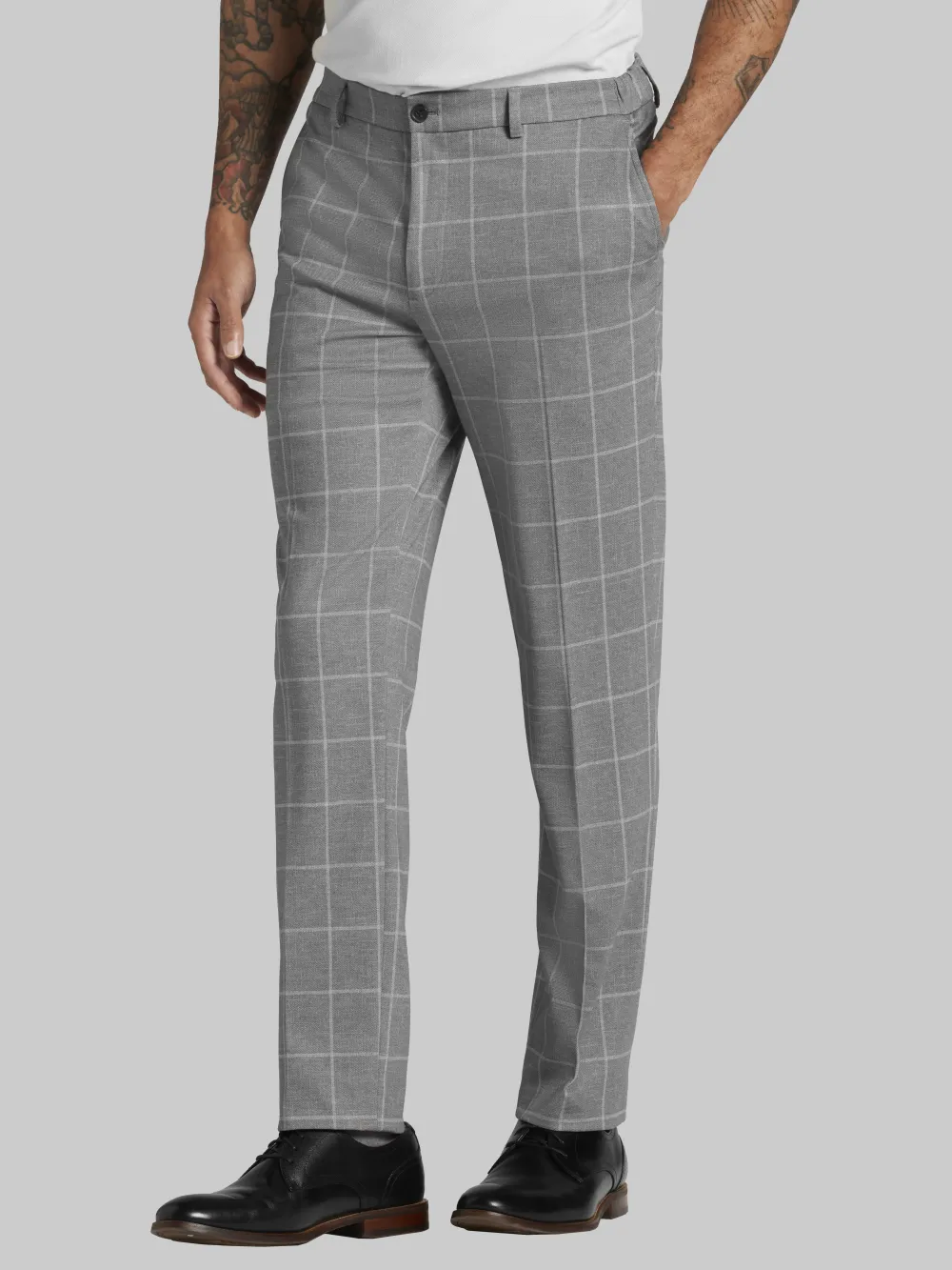 JOE Joseph Abboud Slim Fit Windowpane Suit Pants
