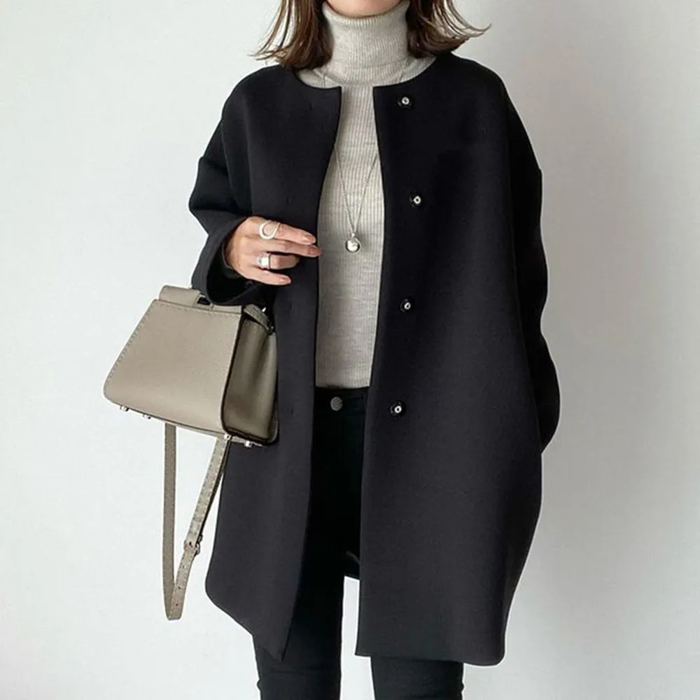 Elegant straight-fit loose casual jacket