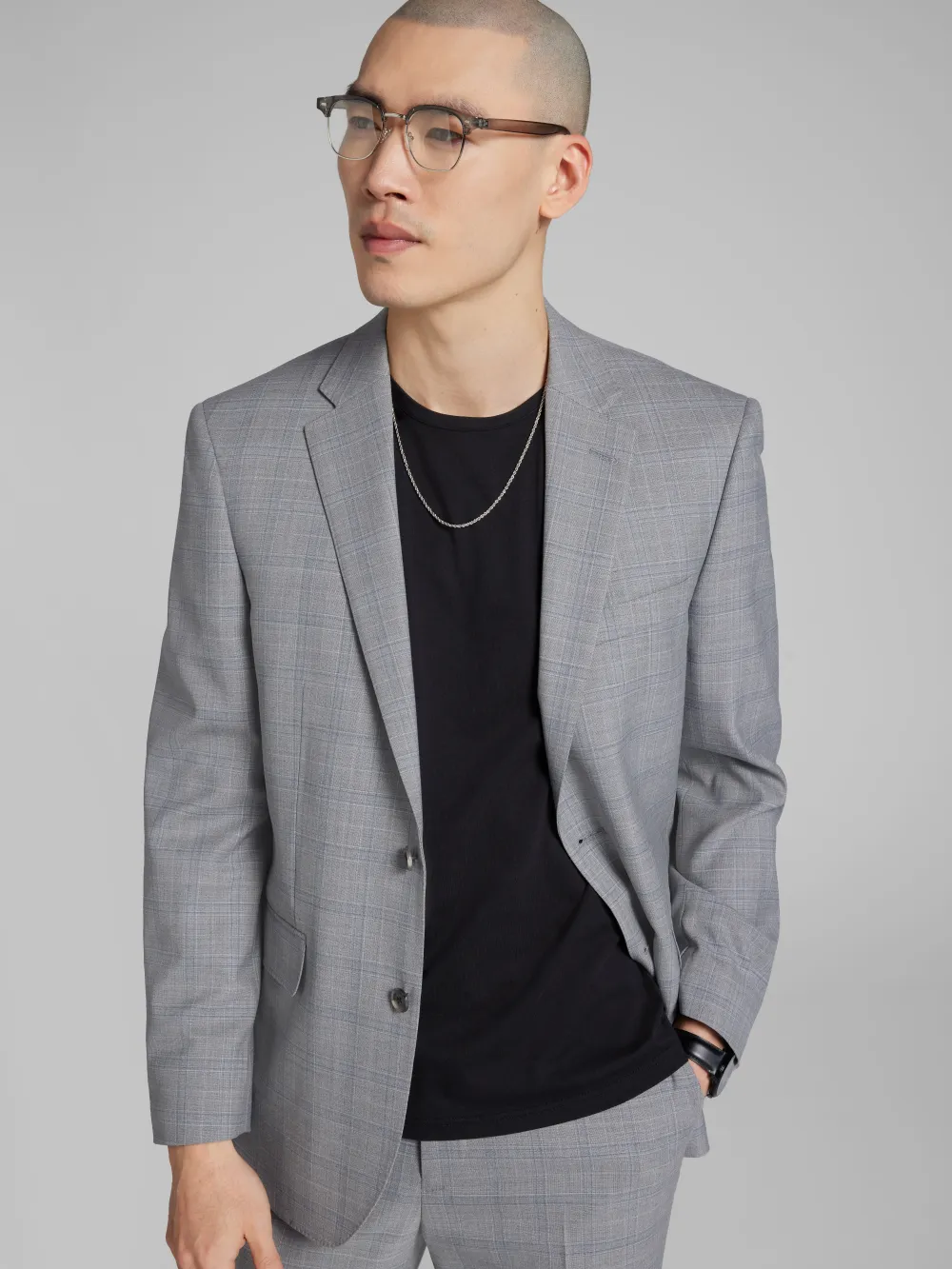 Joseph Abboud Classic Fit Plaid Suit Jacket