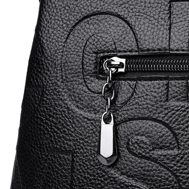 Women's Handbag Shoulder Bag PU Leather Outdoor Daily Large Capacity Waterproof Durable Letter Black / Red Black & Yellow