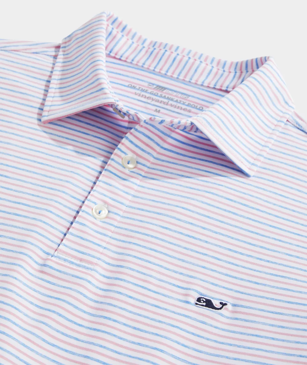 Tri-Color Bradley Stripe Sankaty Polo