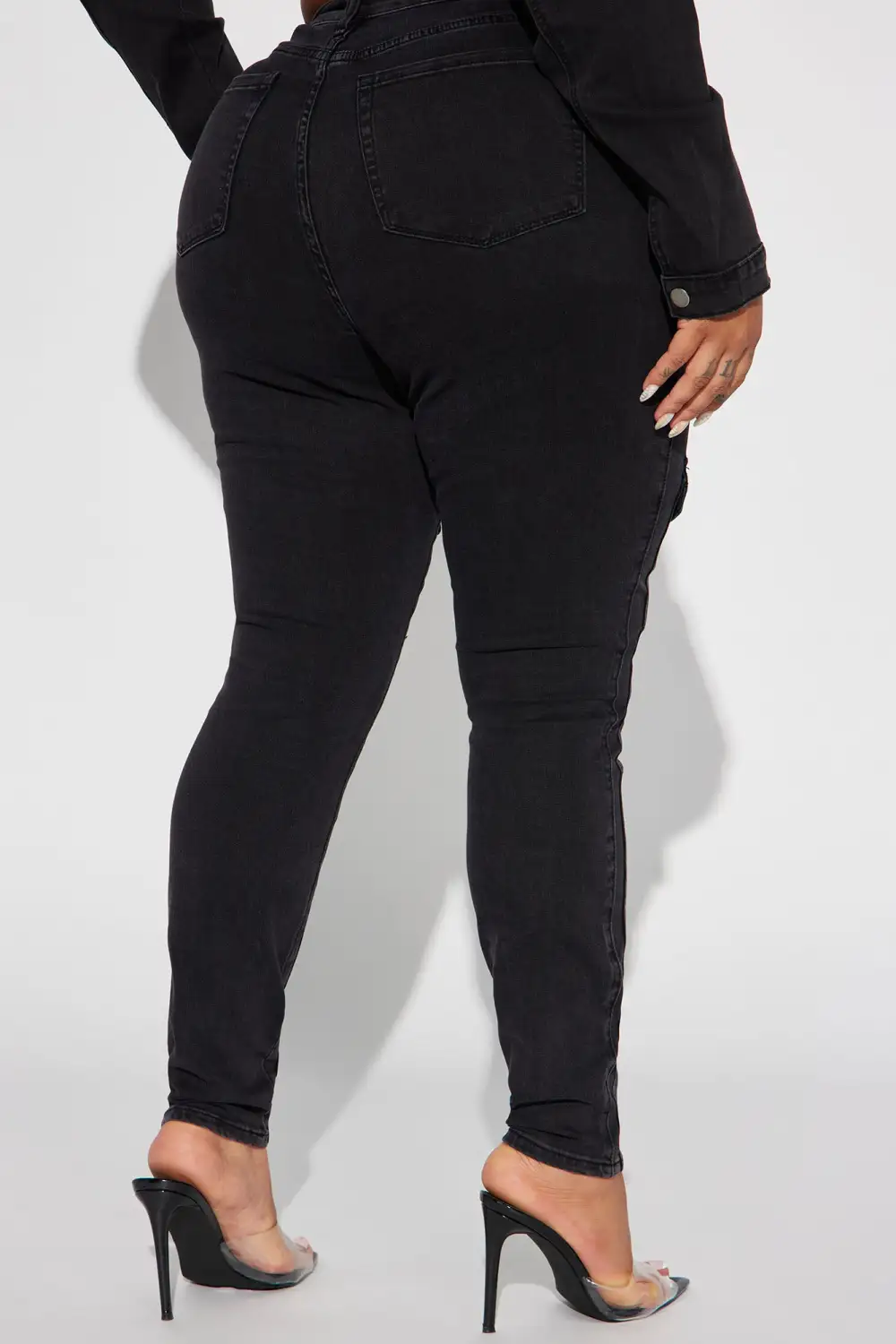 Own The Night Cargo Moto Skinny Jeans - Black