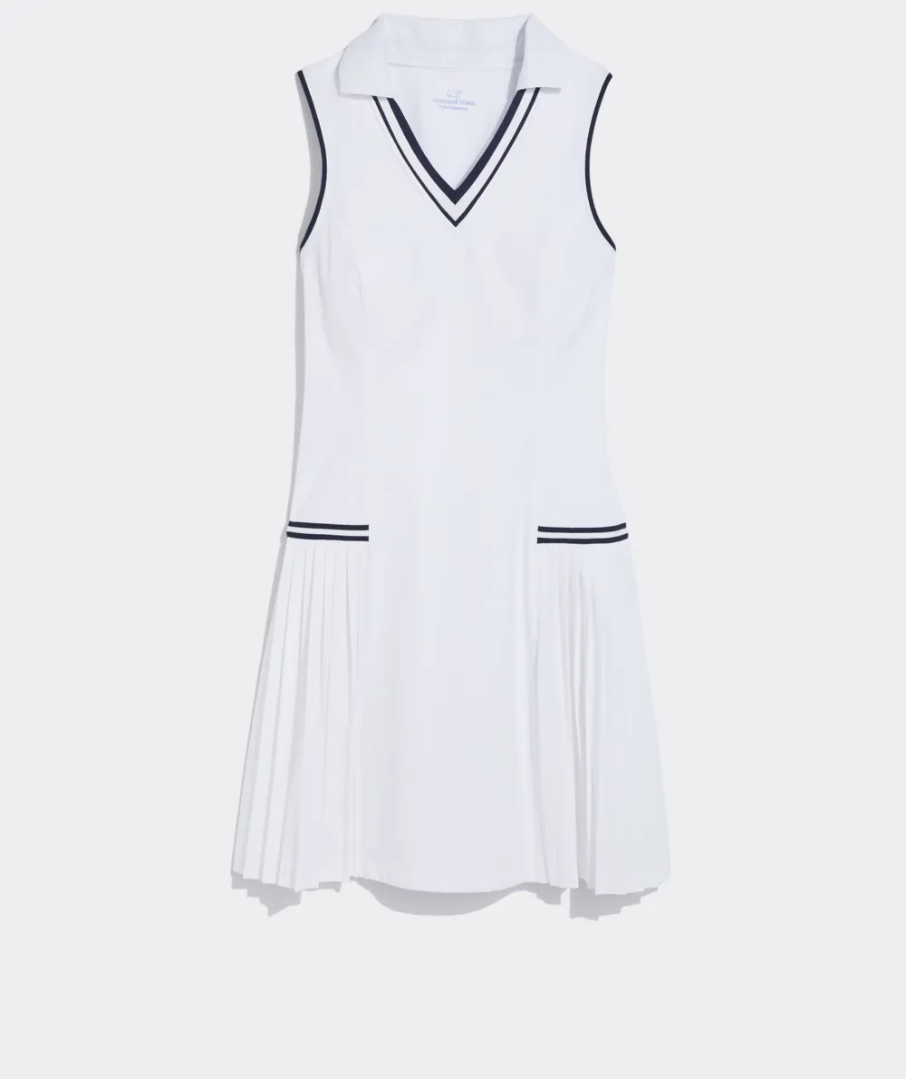 Polo Collar Pleated Performance Dress