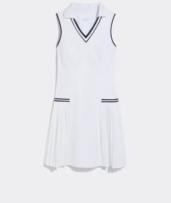 Polo Collar Pleated Performance Dress