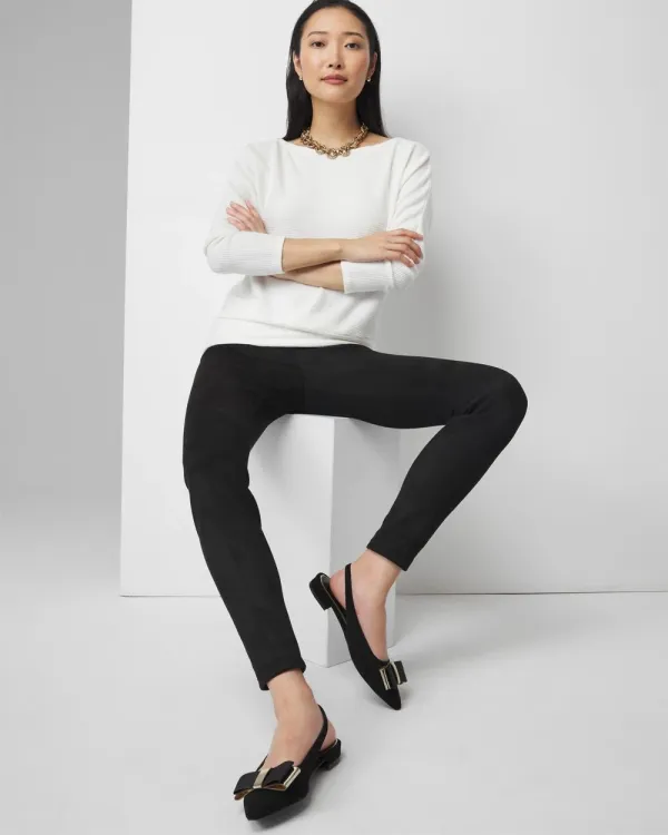 Off-The-Shoulder Ribbed Snit Pullover