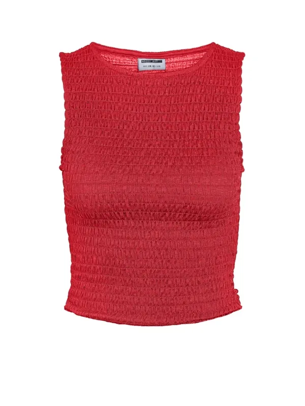 Smocked Sleeveless Tank Top