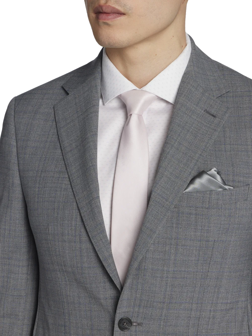 Calvin Klein Slim Fit Wool Blend Plaid Suit Jacket