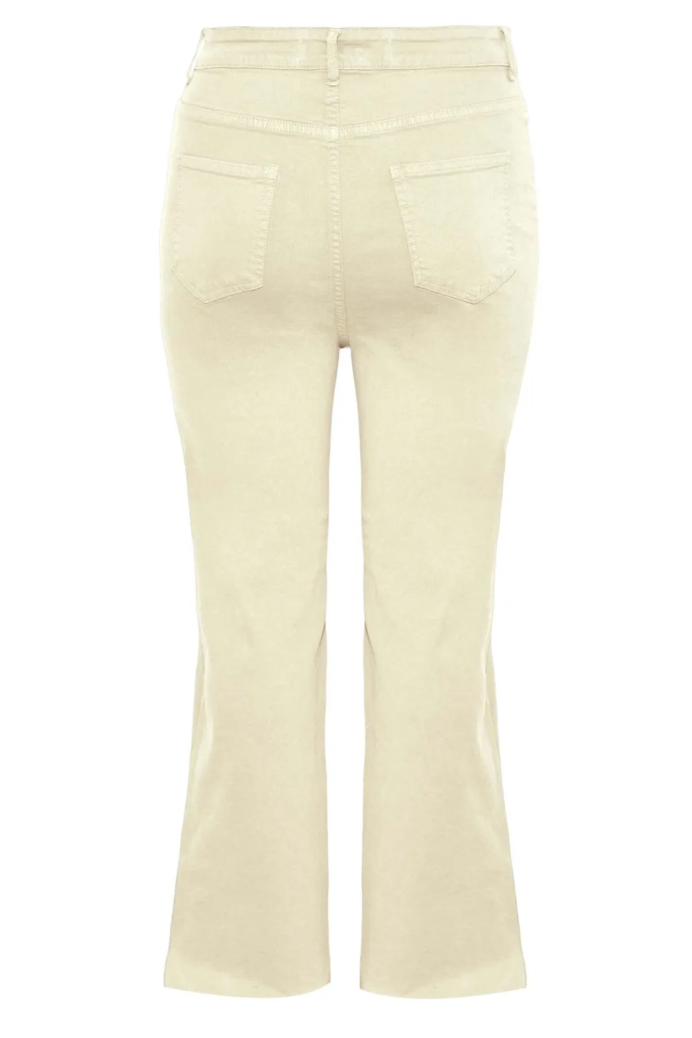 YOURS Curve Khaki Green Stretch Wide Leg Jeans