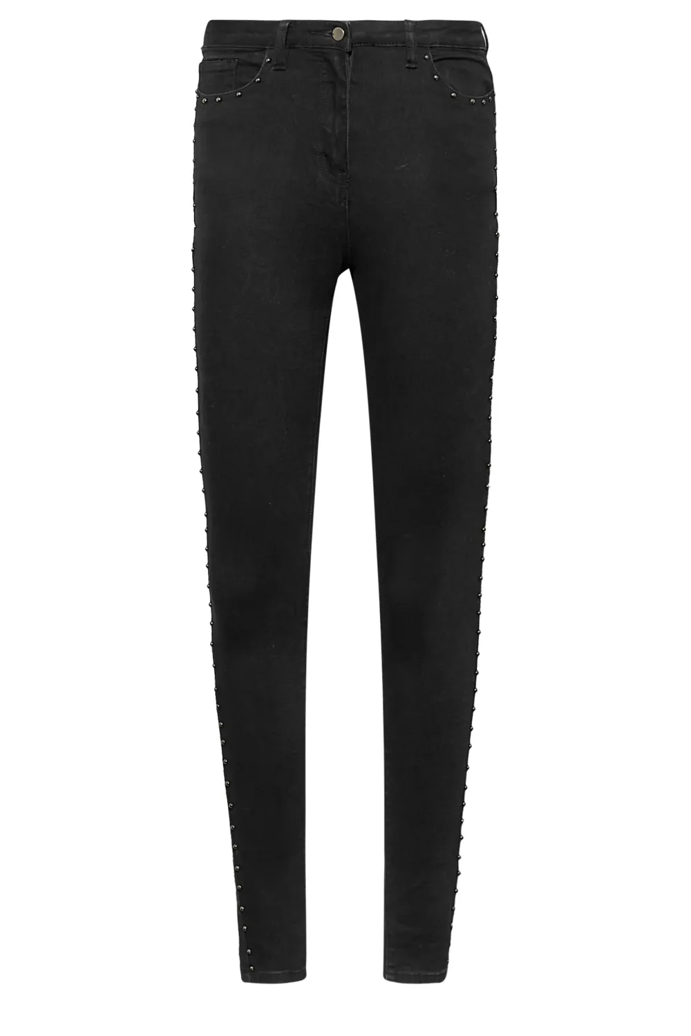 LTS Tall Black Studded Stretch AVA Skinny Jeans